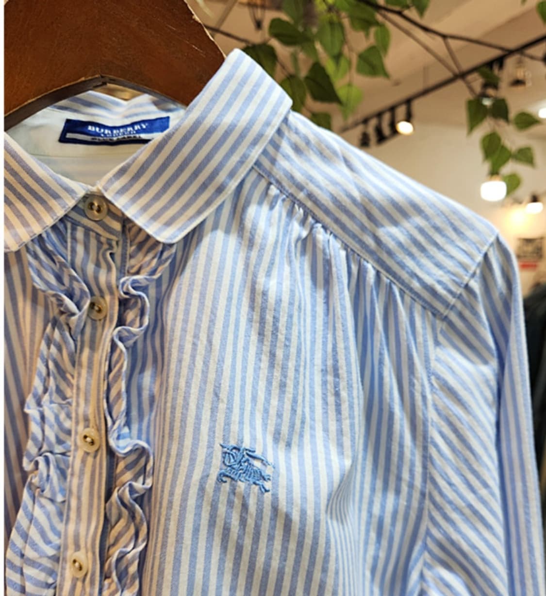 BURBERRY 버버리 런던 블루라벨 스트라이프 카라 셔츠 상품이미지4
