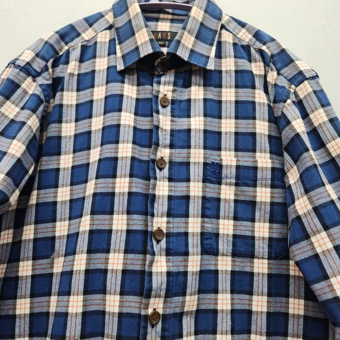 닥스 로고 원포켓 체크 셔츠 100(L) 상품이미지2