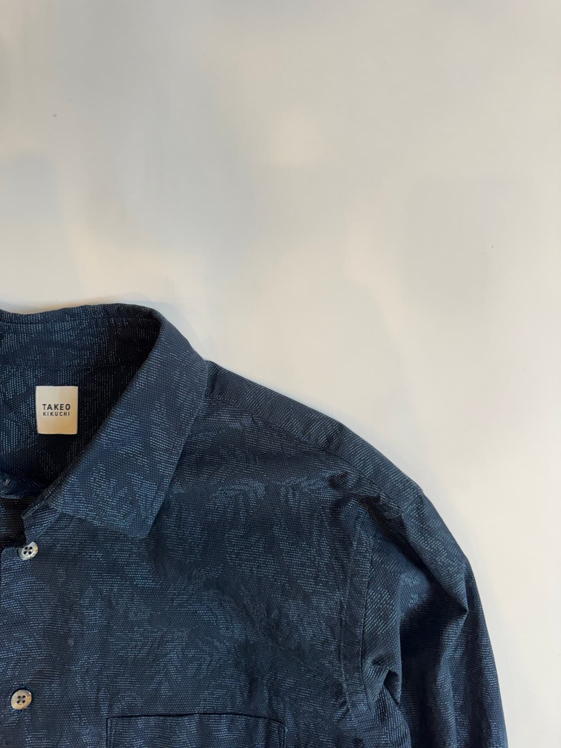 Takeo Kikuchi Navy Patterned Shirt 상품이미지2