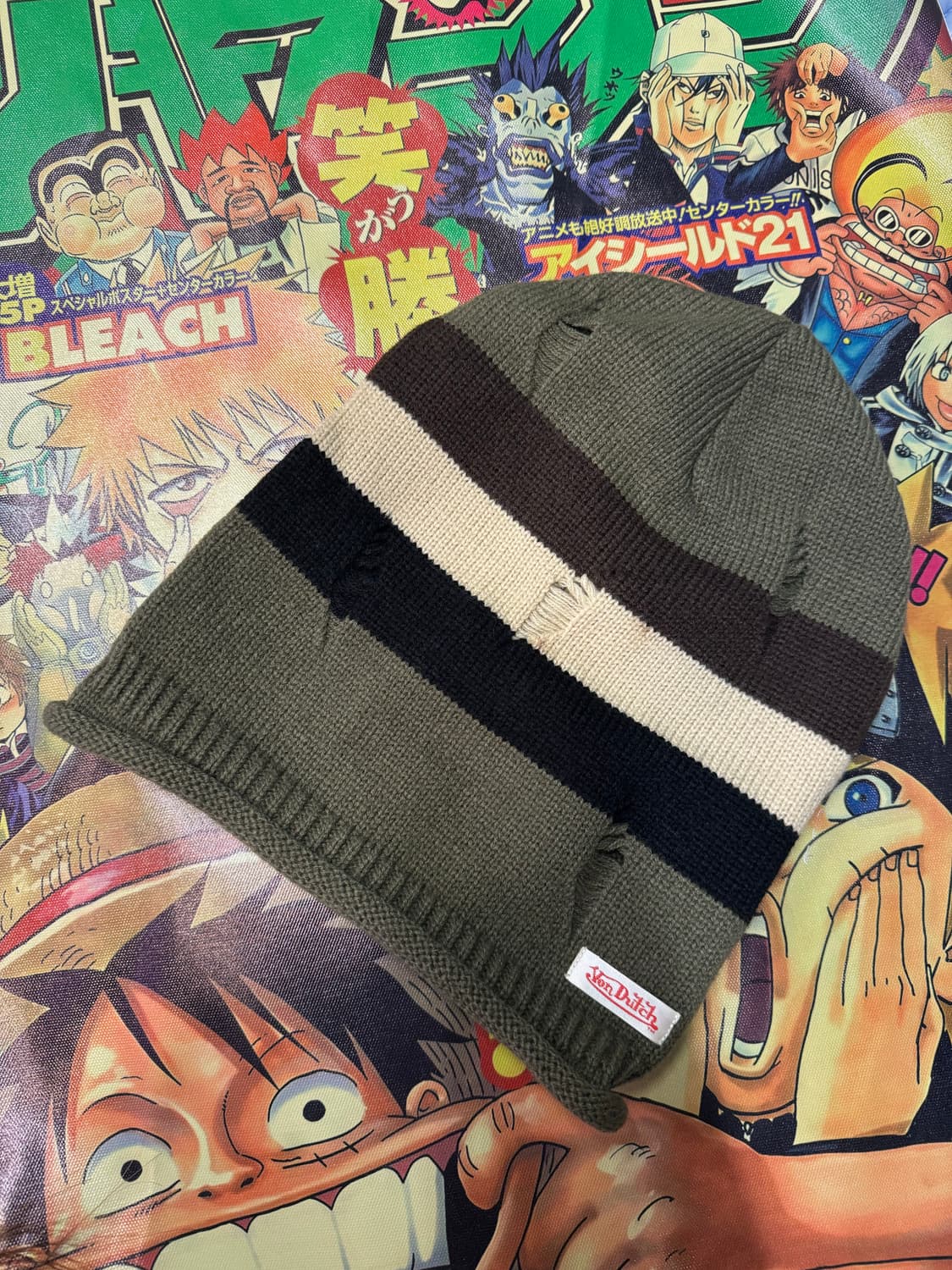 F/ VonDutch 본더치 스트라이프 니트 비니 상품이미지1