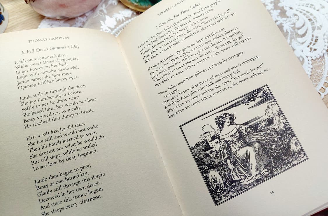 Vintage 아르누보풍 삽화 가득한 아름다운 빈티지 앤틱 시집 상품이미지2