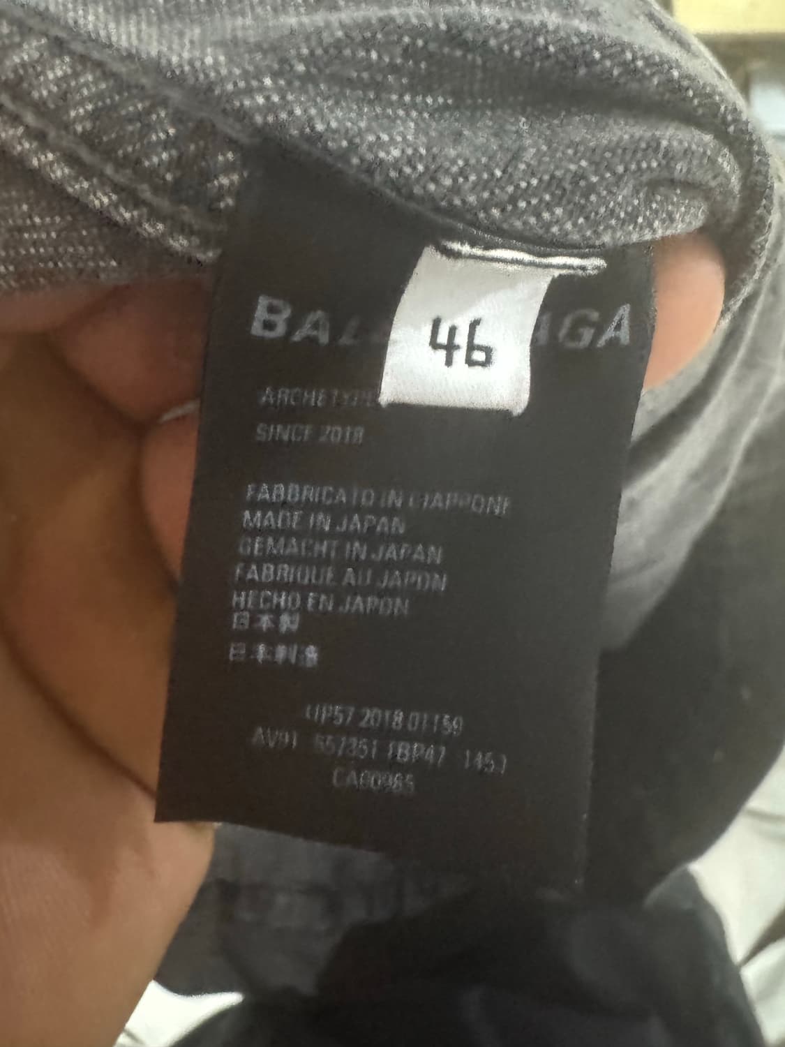 46 발렌시아가 백로고 흑청 데님 자켓 상품이미지5