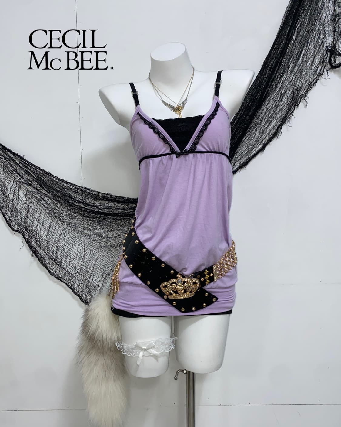 ꒰ঌ 세실맥비 갸루 레이스 슬리브리스 ໒꒱ 상품이미지1