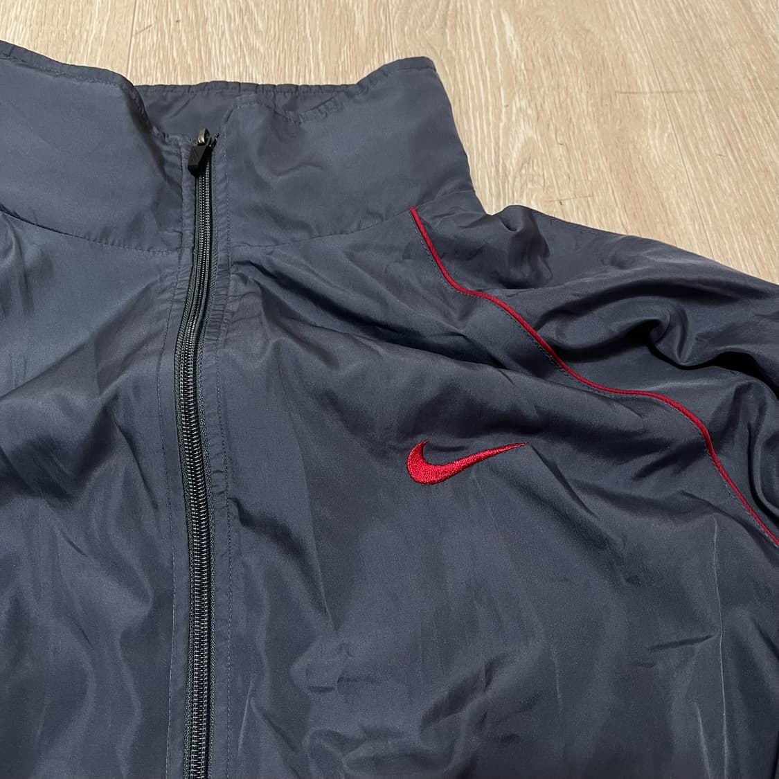 나이키 빅로고 배색 라인 바람막이 자켓 [다크그레이] L/100 상품이미지4