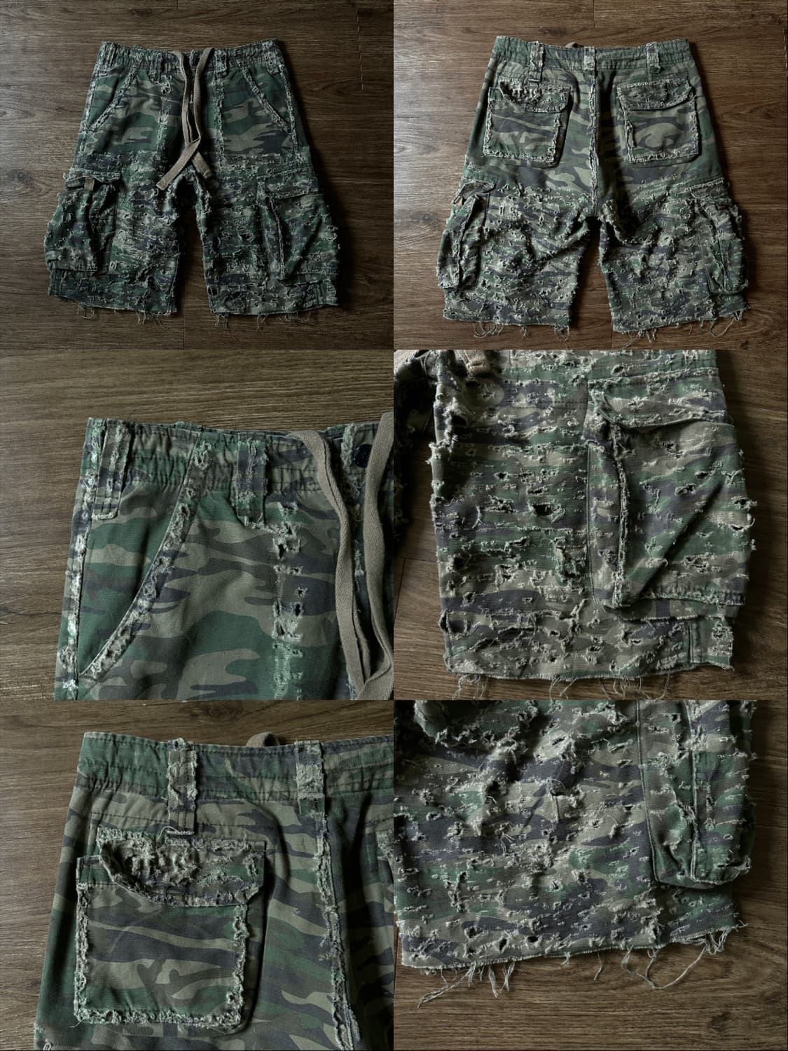 "인져드" 올오버 디스트레스 카고 쇼츠 상품이미지10
