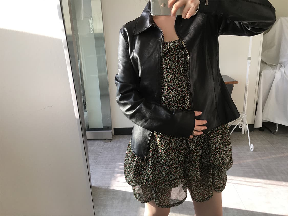 silm leather jacket 상품이미지4