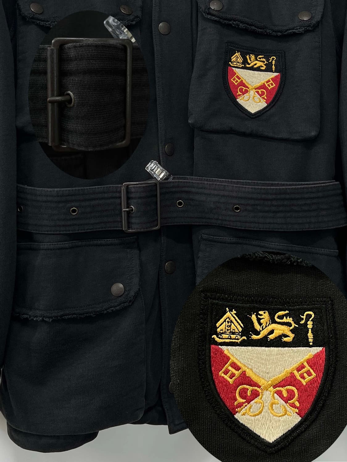 폴로 랄프로렌 블랙 피그먼드 모토사이클 라이더스 벨티드 자켓 상품이미지6