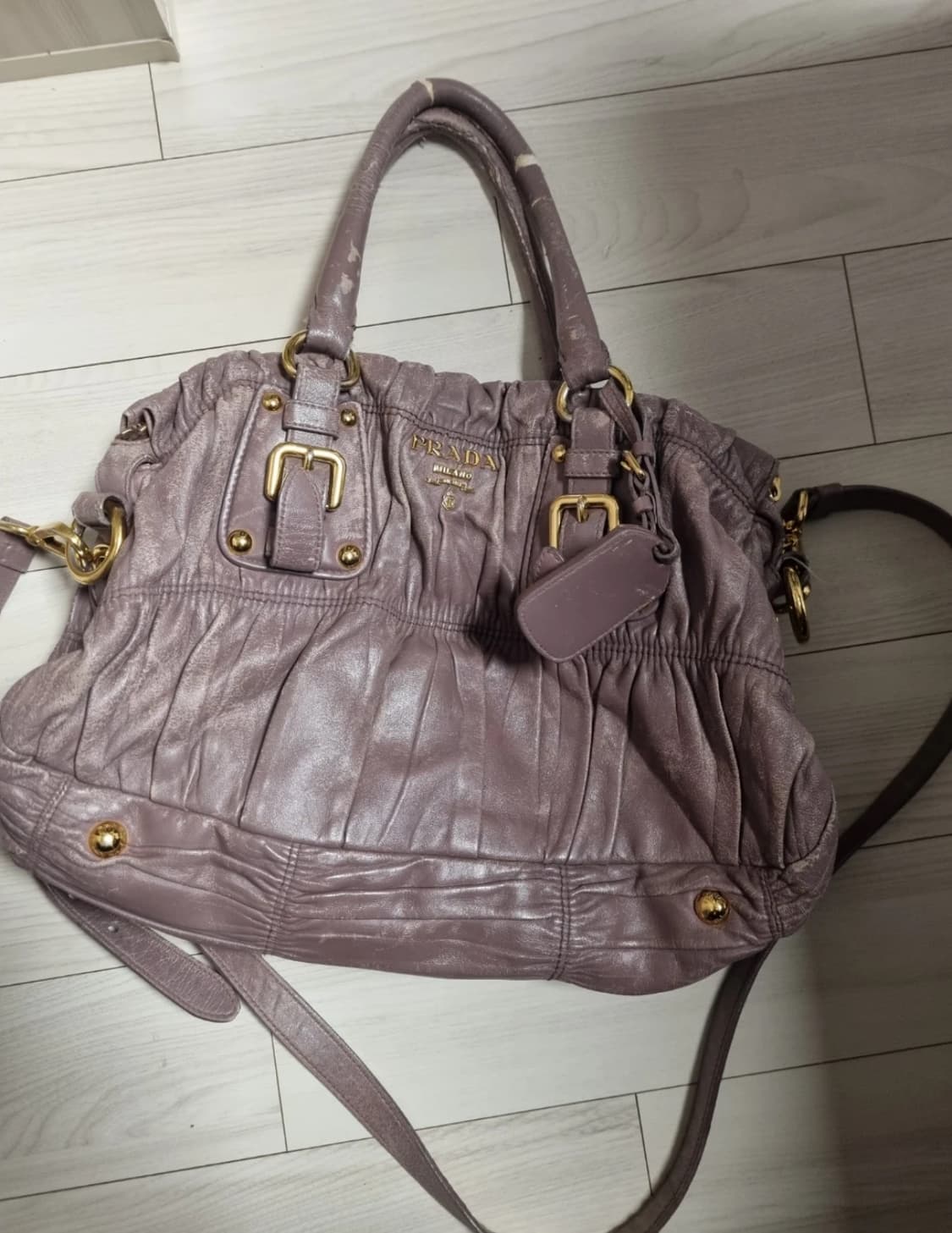 Prada 프라다 고프레 숄더백 라벤더 상품이미지2