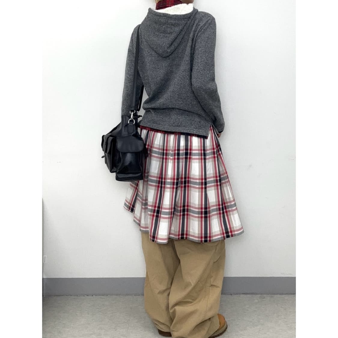 빈티지 체크 스커트 상품이미지2