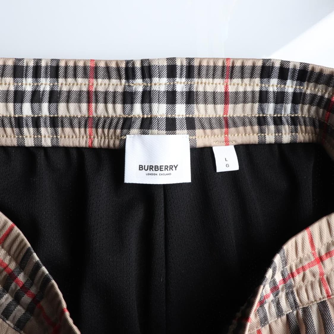 [L]버버리 체크 밴딩 쇼츠 반바지 스웨트팬츠
 상품이미지5