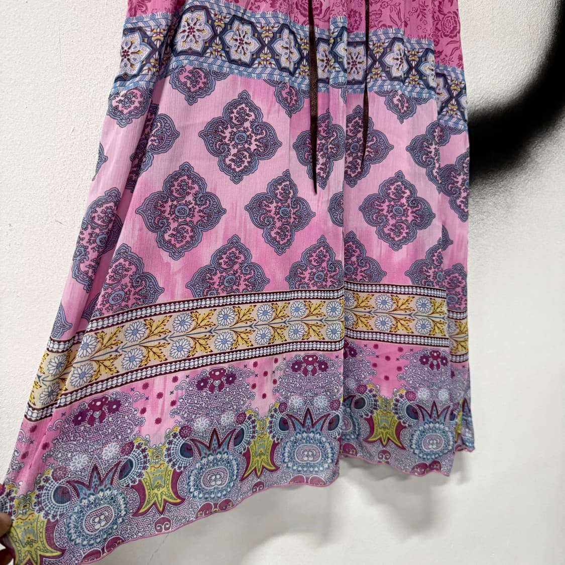 VTG 빈티지 오리엔탈 풀 패턴 페어리 슬리브리스 원피스 상품이미지4