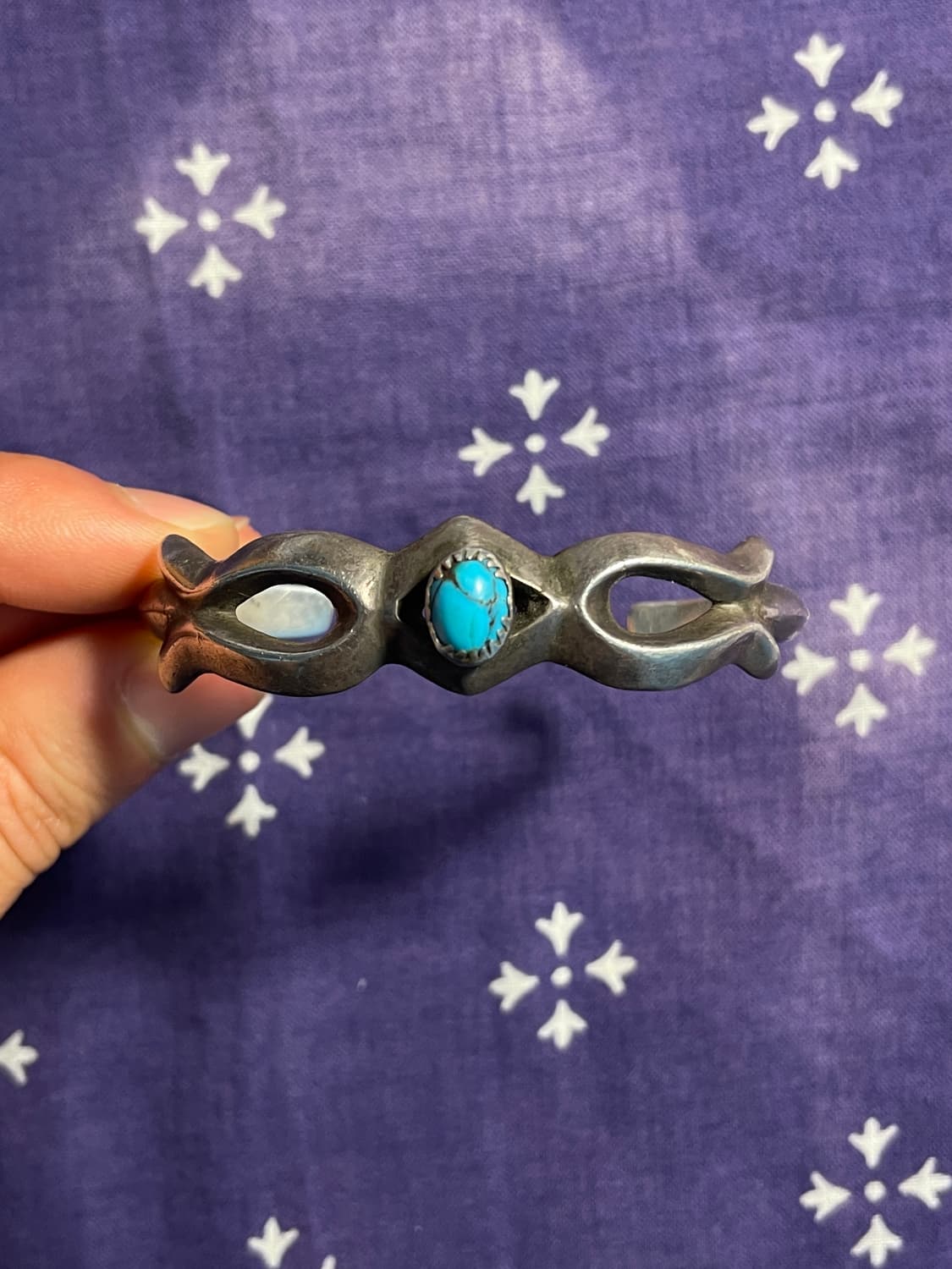 6-70s Navajo Silver Turquoise Bracelet 상품이미지2