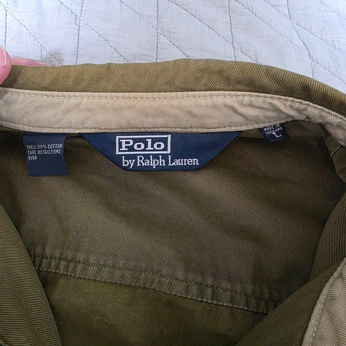 [L] 00s 빈티지 랄프로렌 올드 폴로 코튼 해링턴 스윙탑 자켓 상품이미지9