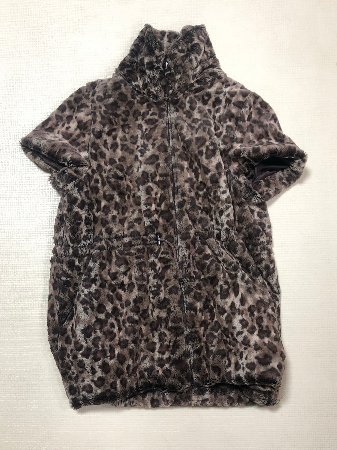 빈티지 레오파드 퍼 롱 집업 상품이미지7