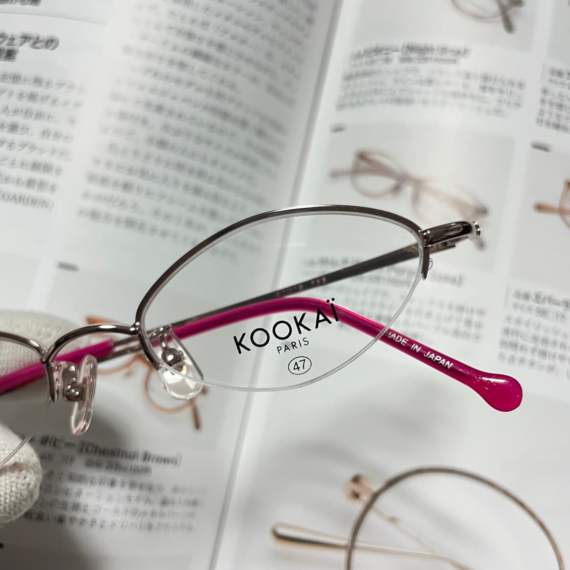 KOOKAI paris 쿠카이 캣아이 반무테 안경 상품이미지2