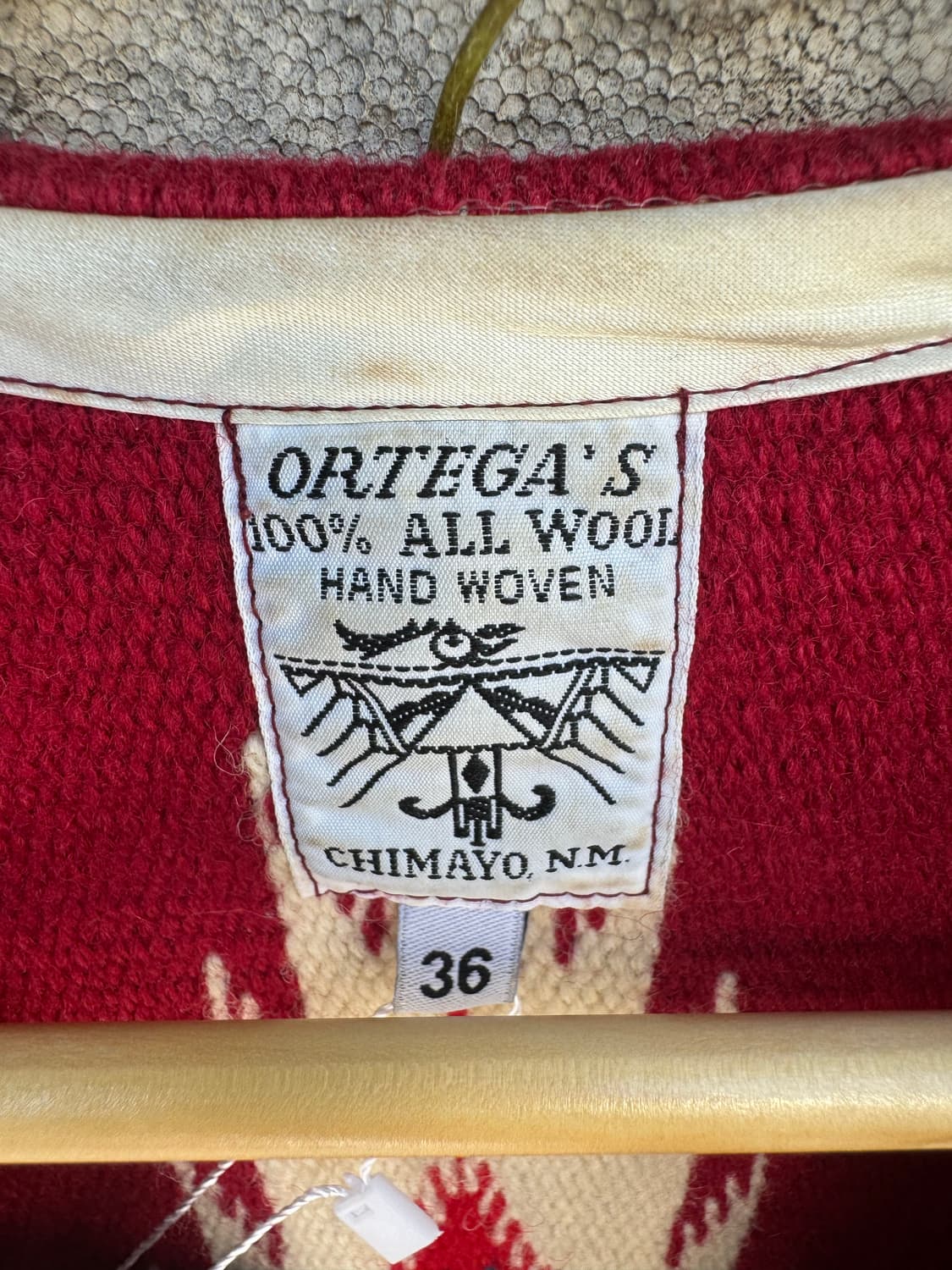 오르테가 ortega 핸드 우븐 울 치마요 베스트 chimayo 조끼 상품이미지7