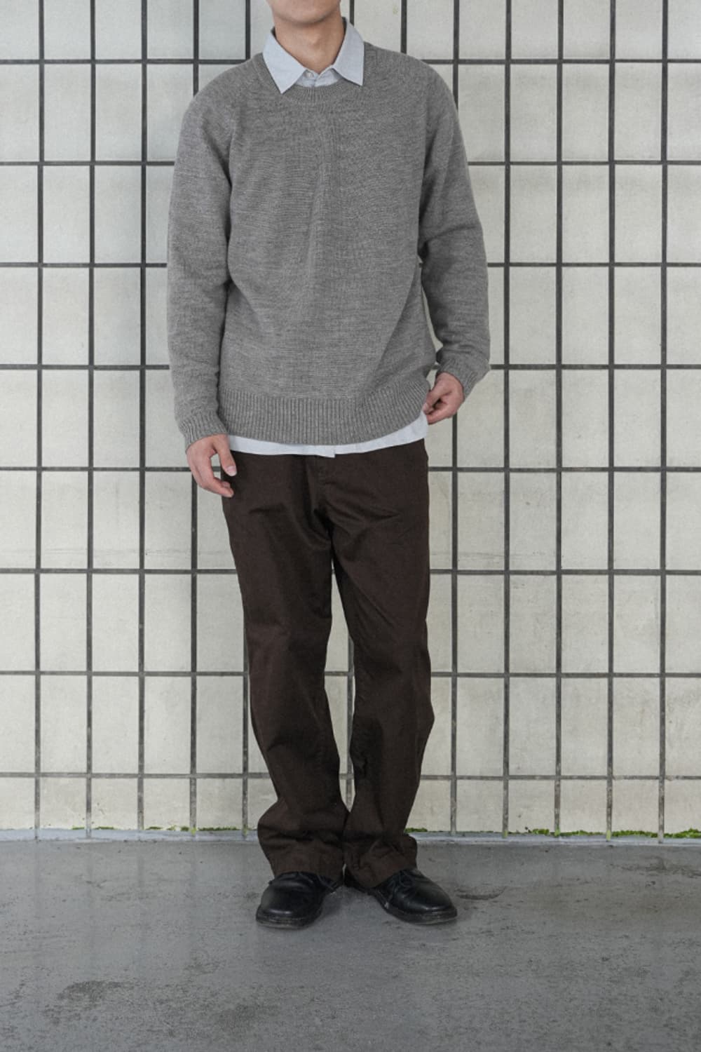 (3) 아워셀브스 라운드넥 니트 샌드미스트 상품이미지2