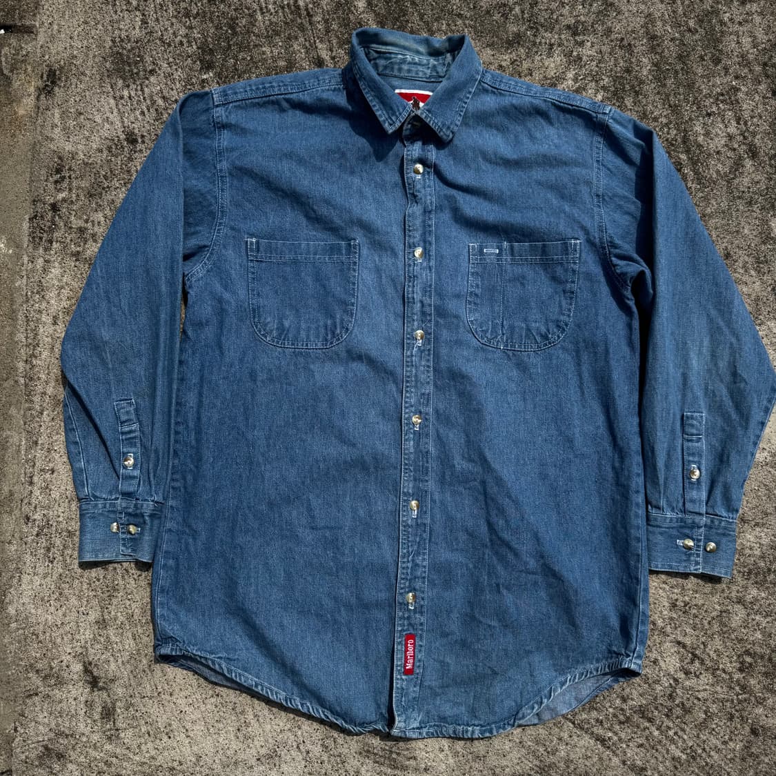[M~L] 90s Marlboro 말보로 데님 셔츠 상품이미지1