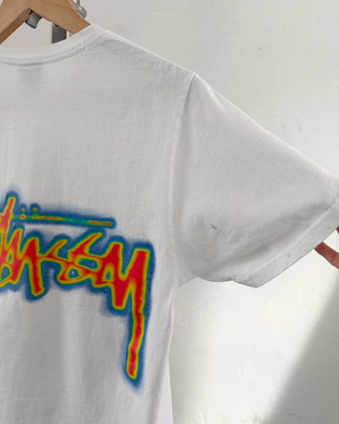 Stussy 스투시 스프레이 화이트컬러 코튼 티셔츠 상품이미지8