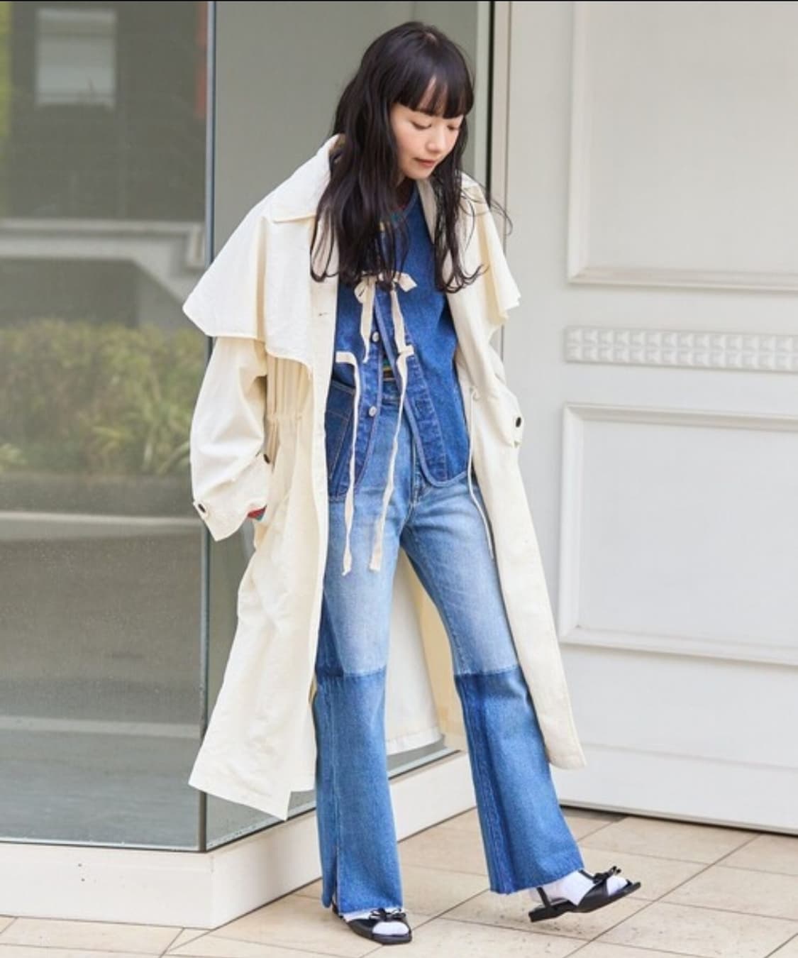 프릭스토어 2way 와셔 나일론 케이프 부착 코트 상품이미지7