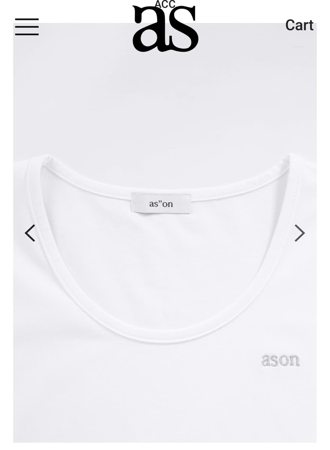 애즈온 플레인 슬림 티 화이트 PLAIN SLIM TEE WHITE 상품이미지2