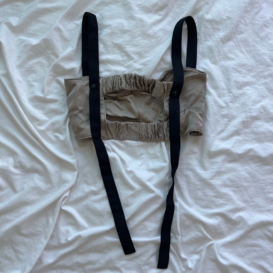 Zara 베이지 크롭 슬리브리스 상품이미지2