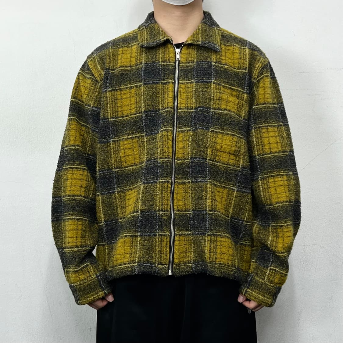 스투시 체크패턴 울 집업 자켓 상품이미지2