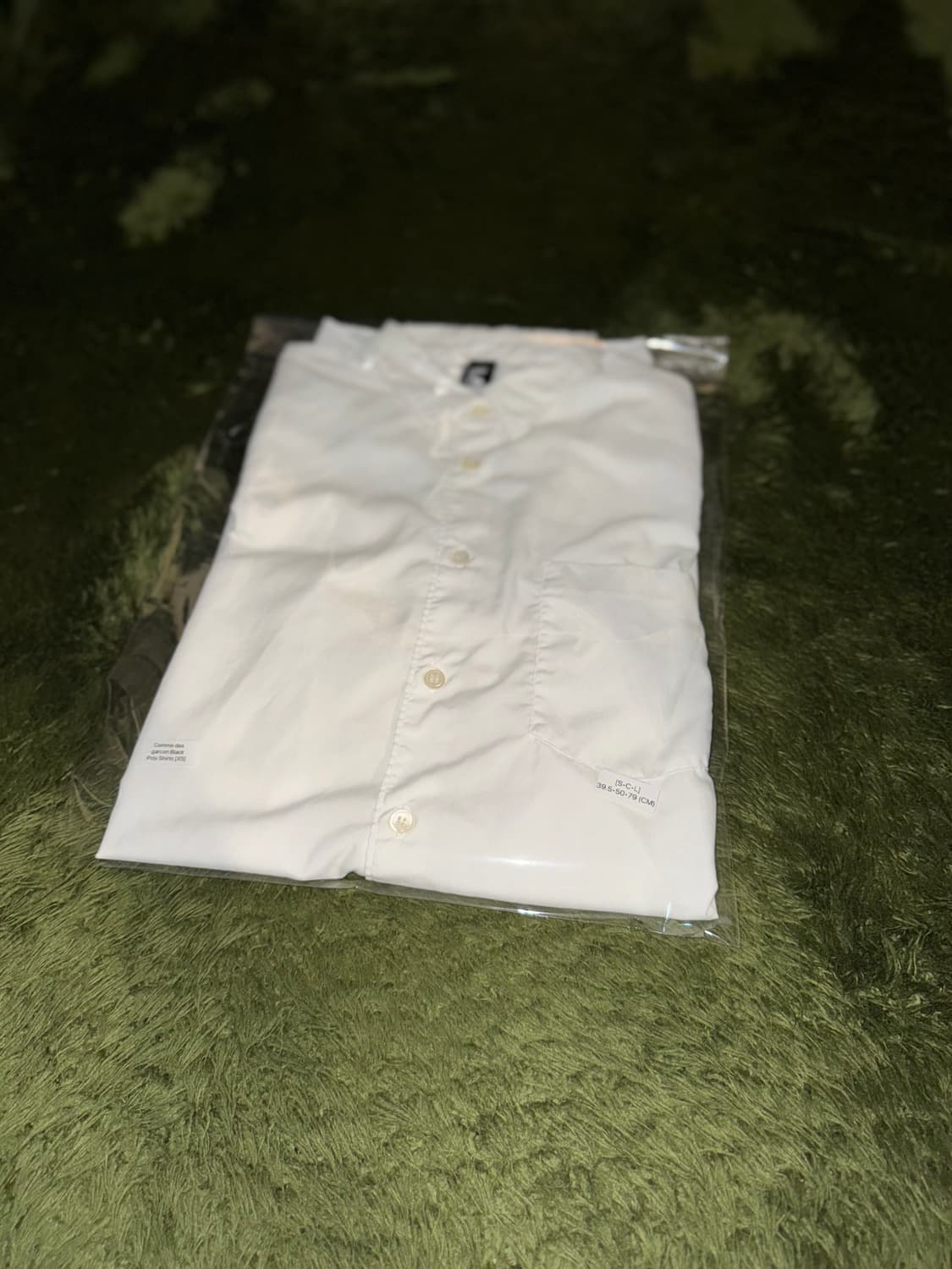 [XS] 꼼데가르송 블랙 22ss 폴리 롱 셔츠 화이트 상품이미지10