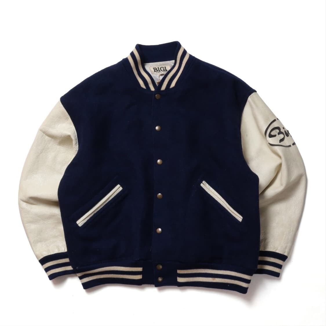 BIGI Wool Leather Varsity Jacket    상품이미지4