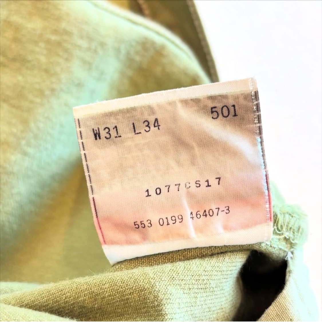 90's 리바이스 501 모스그린 데님진 상품이미지10