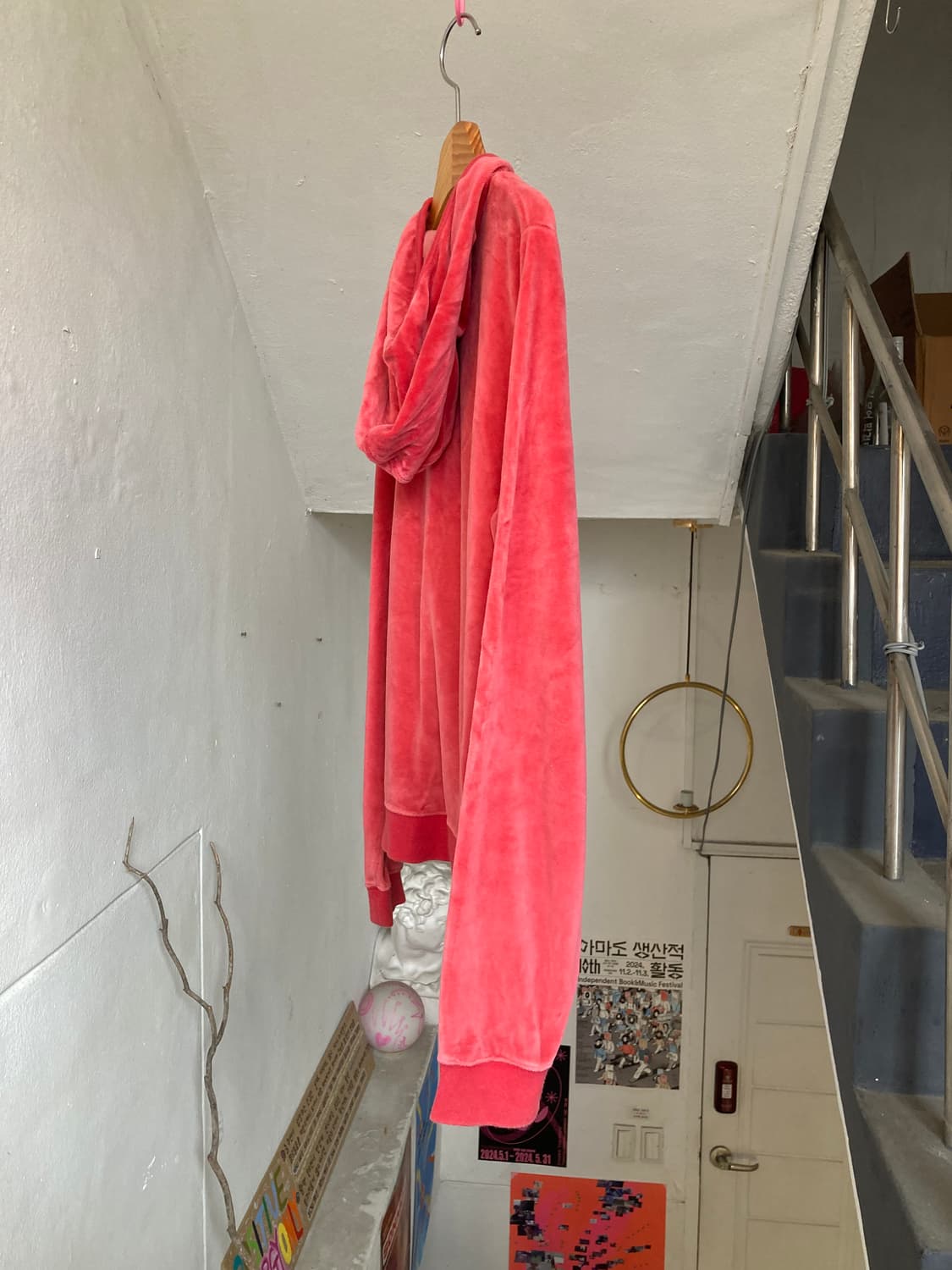 y2k 빈티지 벨벳 후드집업 상품이미지8