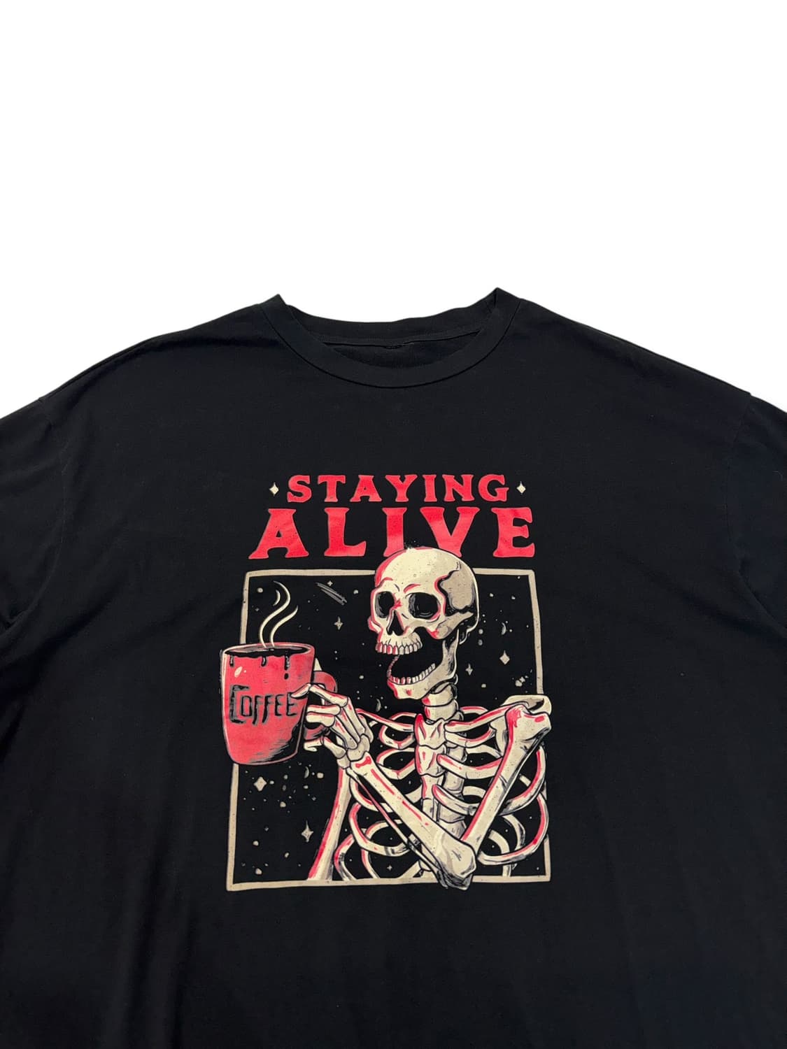 스컬 프린팅 빈티지 티셔츠 (2XL)  상품이미지2
