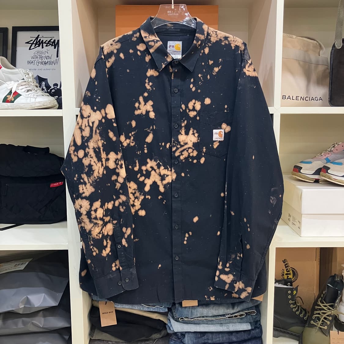 칼하트 블랙 블리치 FR 워크 셔츠 XXL 상품이미지1