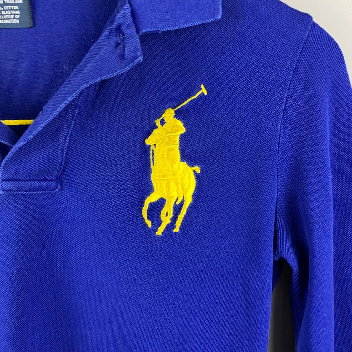폴로 랄프로렌 빅포니 블루 긴팔 카라 티셔츠 상품이미지3