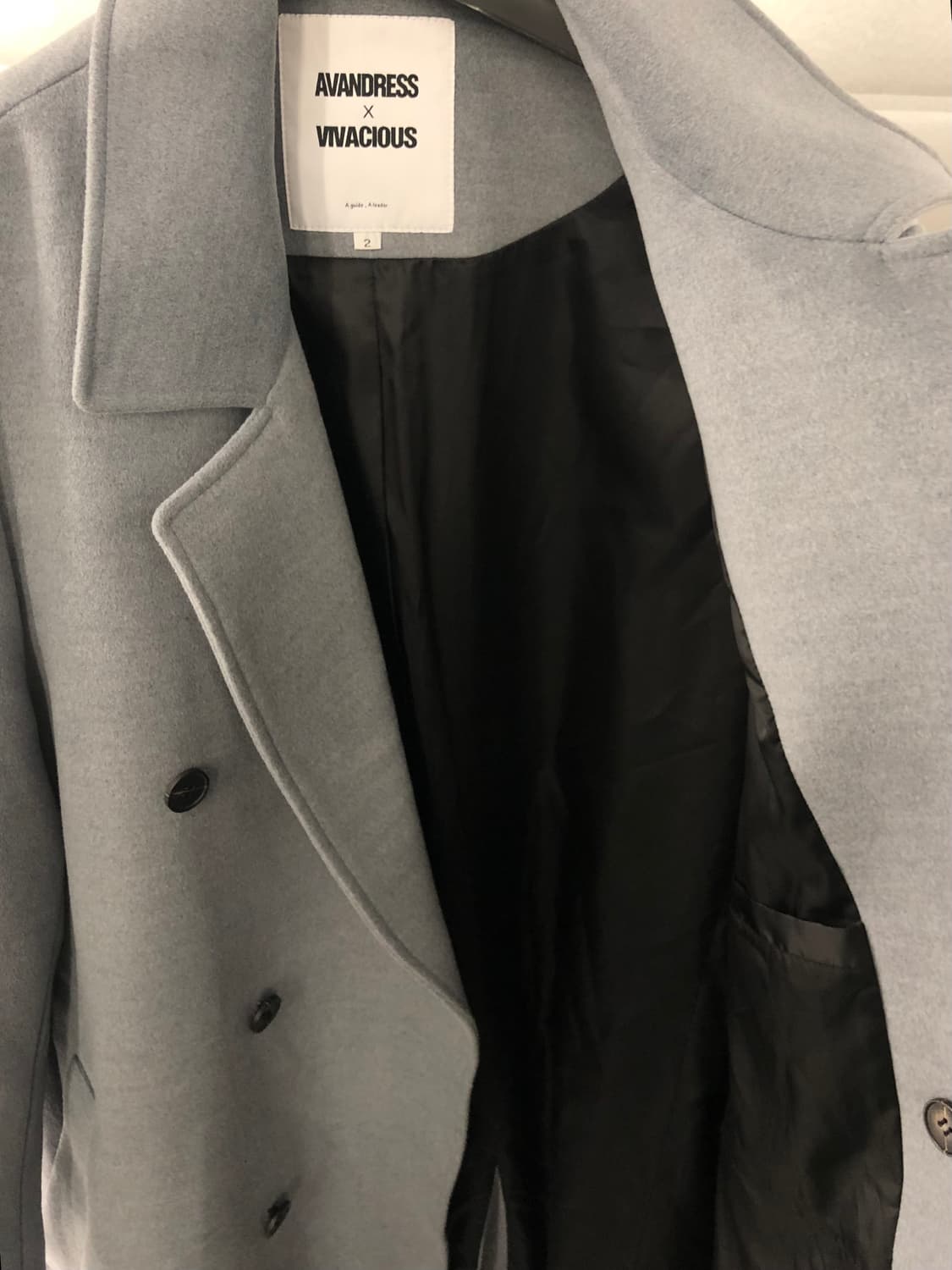 AVANDRESS 더블 코트 그레이 상품이미지2