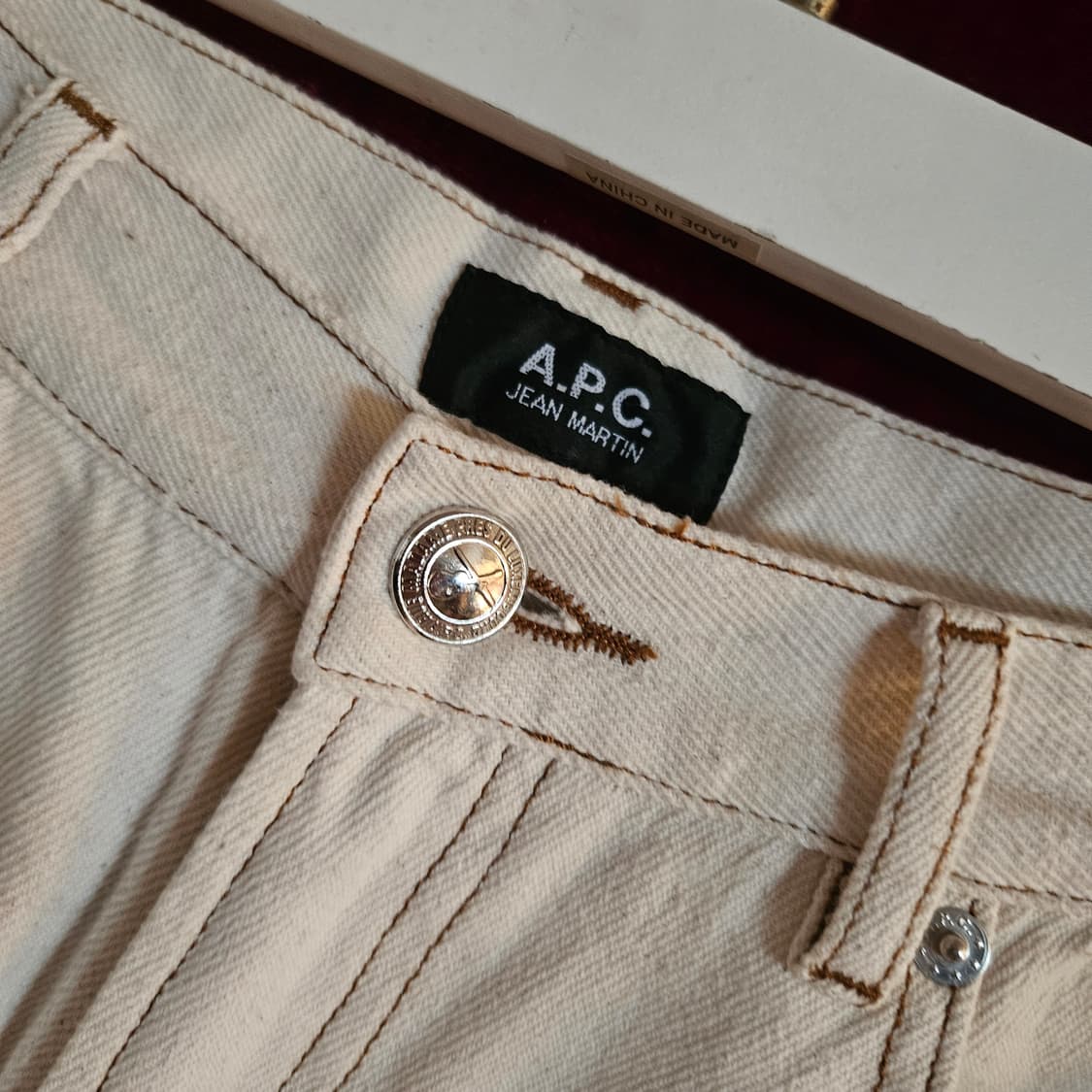 국내 매장 아페쎄(APC) 마틴 진 에크루 크림 33size 상품이미지7