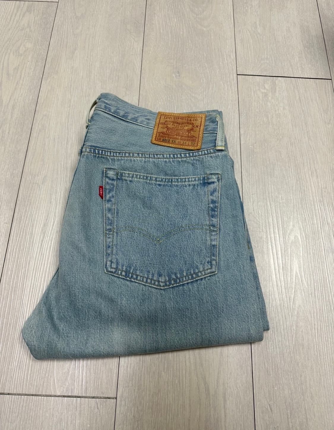 리바이스 LVC 54501 허리 34인치 라이트인디고 데님팬츠 판매합니다 상품이미지1