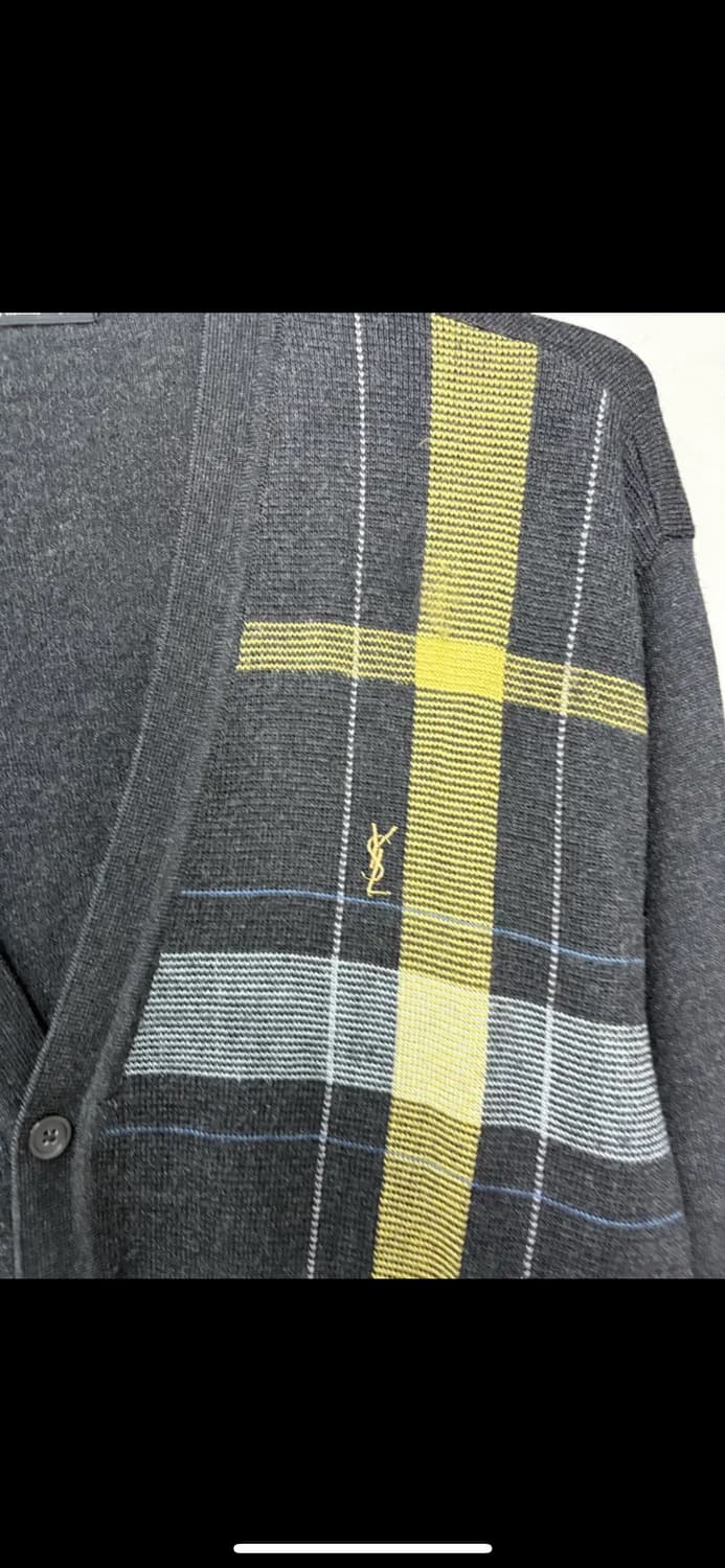 입생로랑 체크 패턴 가디건 H1403 상품이미지3