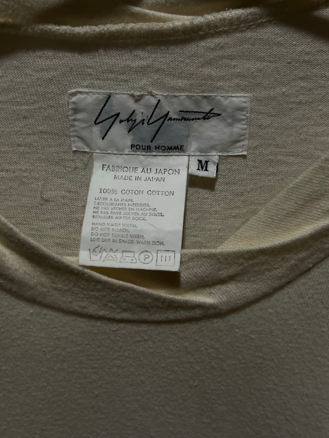 요지야마모토 뿌르옴므 아이보리 롱슬리브 M 상품이미지4