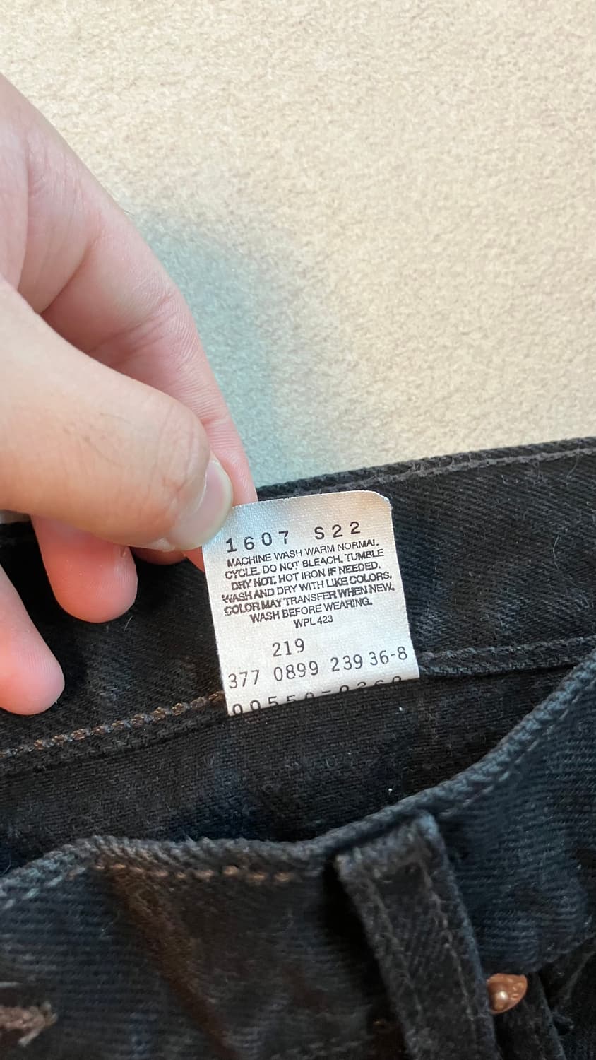 90s Levi’s 550 black jeans 상품이미지7