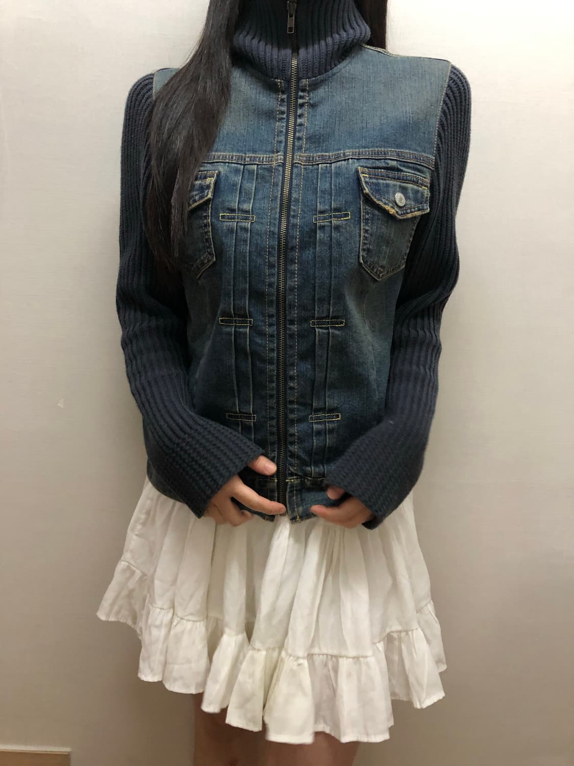 빈티지 갭 데님 니트 자켓 상품이미지2