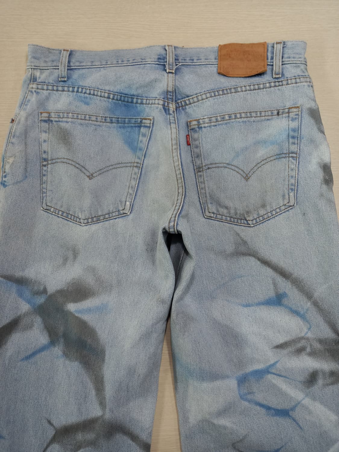 36-37 90's 리바이스570 테이퍼드 연청 커스텀 36-434 상품이미지4