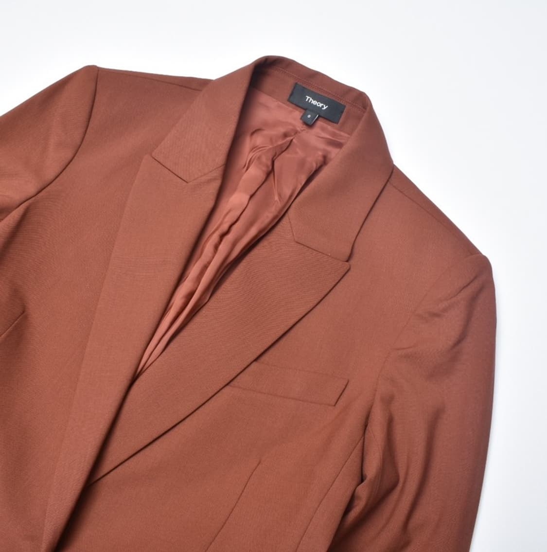 띠어리 카라 세미 정장 원버튼 블레이저 자켓 0 상품이미지2