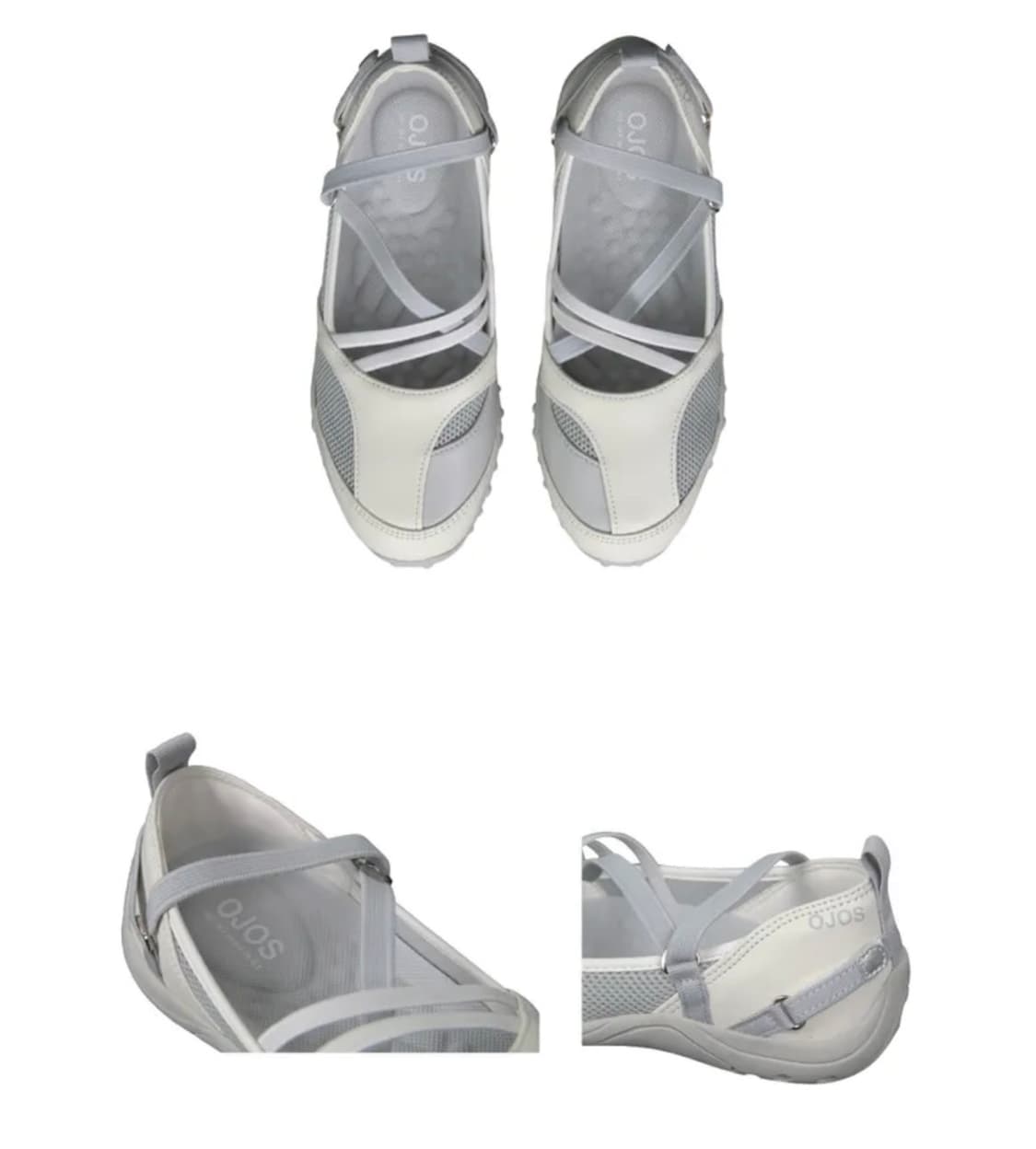 오호스 Strap Embossed Toe Shoes Ivory 250 상품이미지2