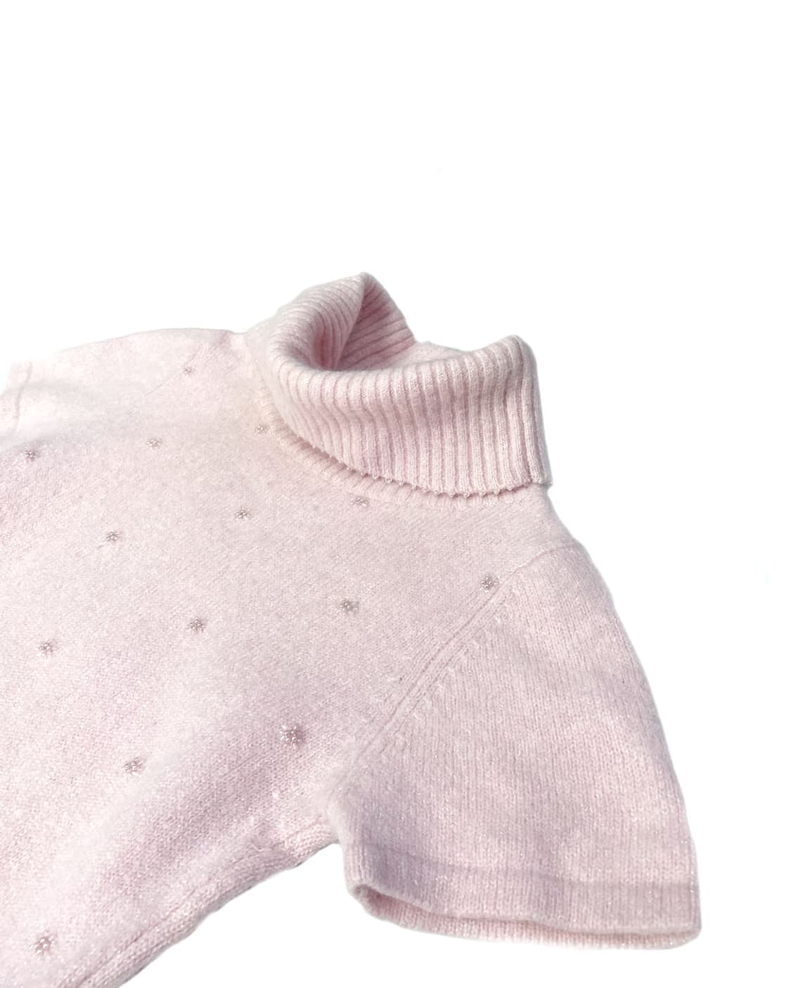 vintage 앙고라 딸기우유핑크 하이넥 니트 상품이미지3