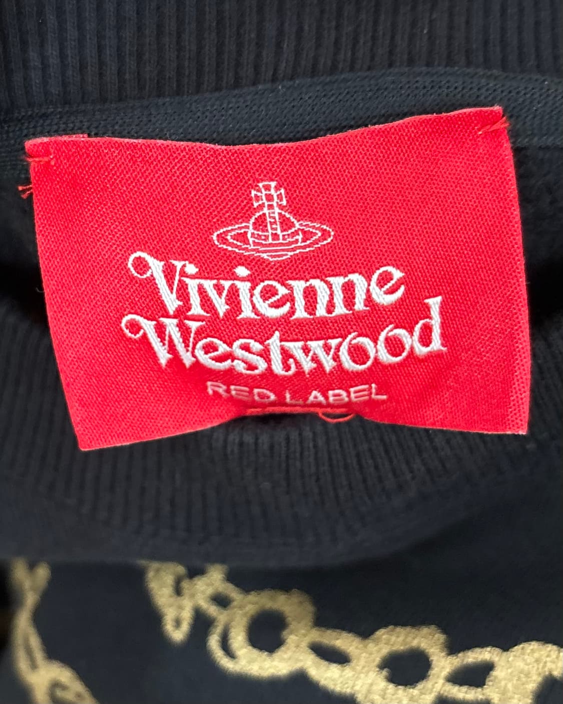 비비안 웨스트우드 레드라벨 블랙 앤 골드 라벨 저지 드레스 상품이미지7