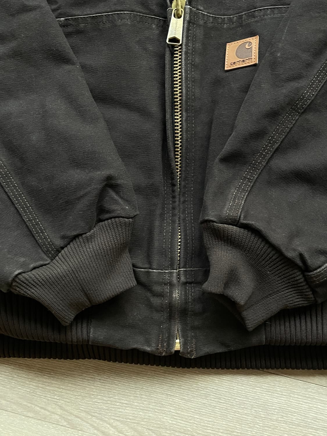 칼하트 j130 DKB 다크 브라운 액티브 자켓 샌드스톤 상품이미지6