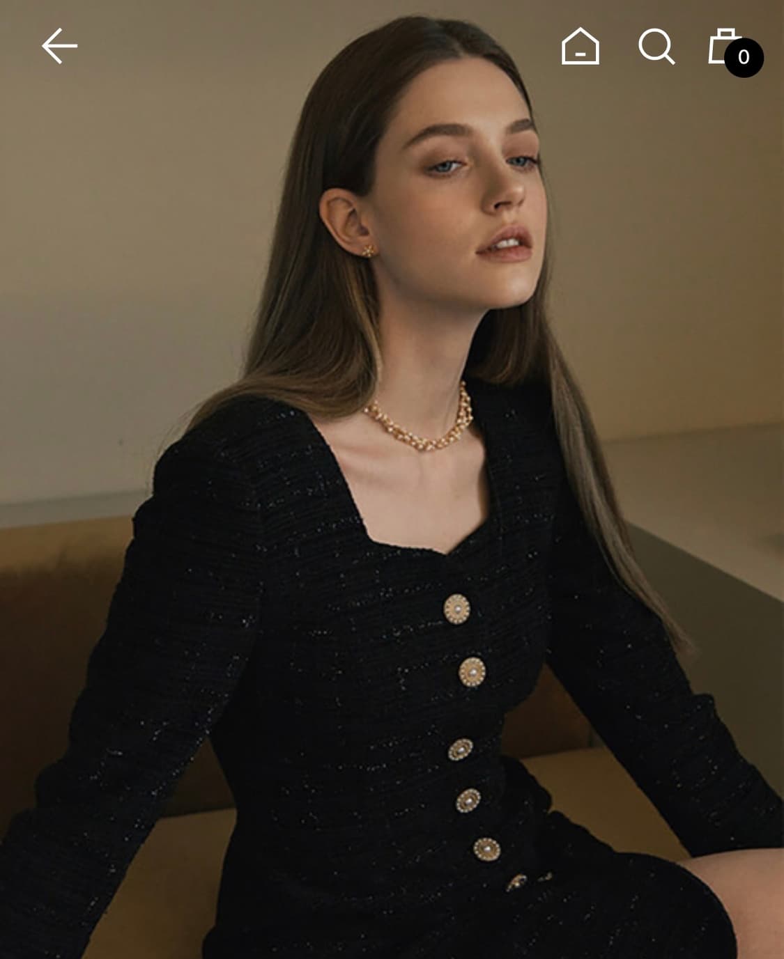 플로움 Heartweed Dress 하트 트위드 원피스 S 상품이미지5