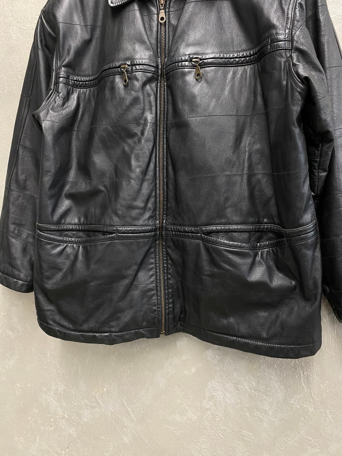 [L] 90s Vintage 빈티지 소가죽 레더 카코트 상품이미지3