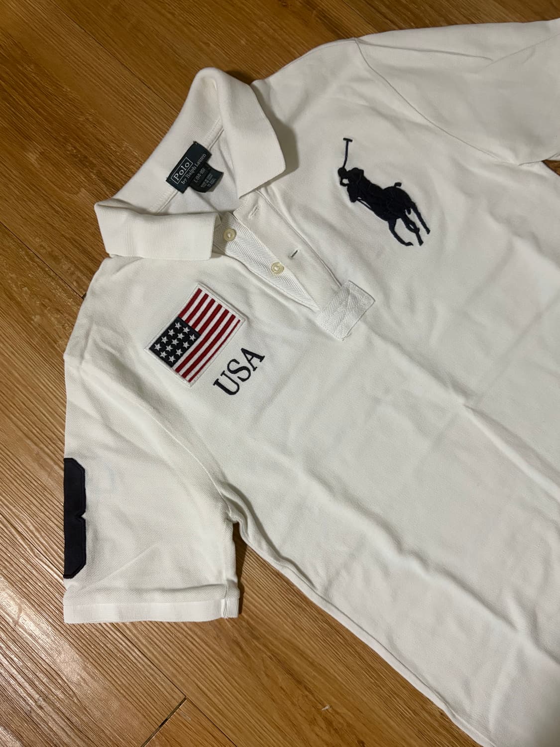 폴로 빅포니 치프키프 usa 미국 카라티 반팔 화이트 상품이미지1